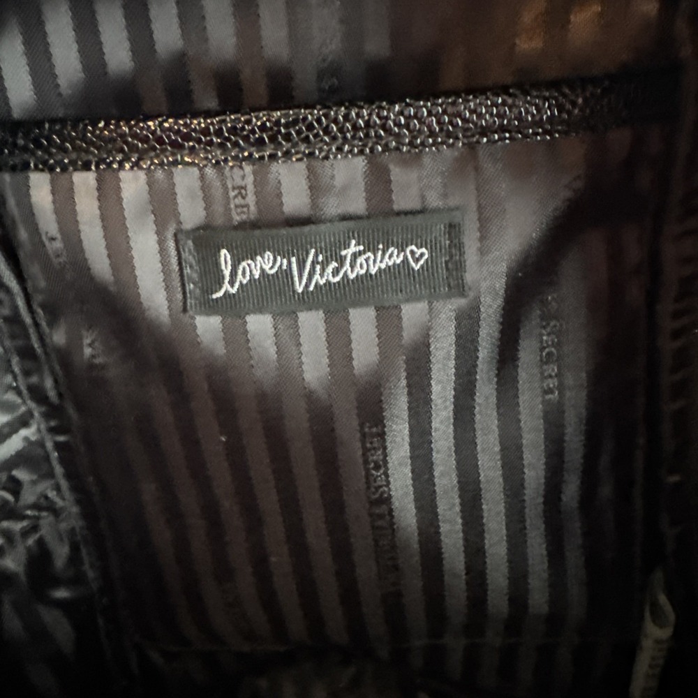 Victorias Secret Silver Sparkle Small City Backpack Purse Bag Studded W/Pockets - Picture 12 of 12